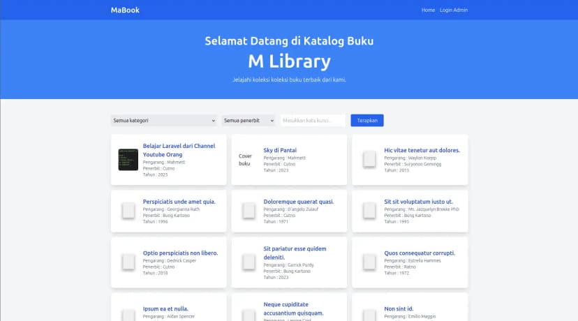 Sistem Manajemen Buku dan Peminjaman
